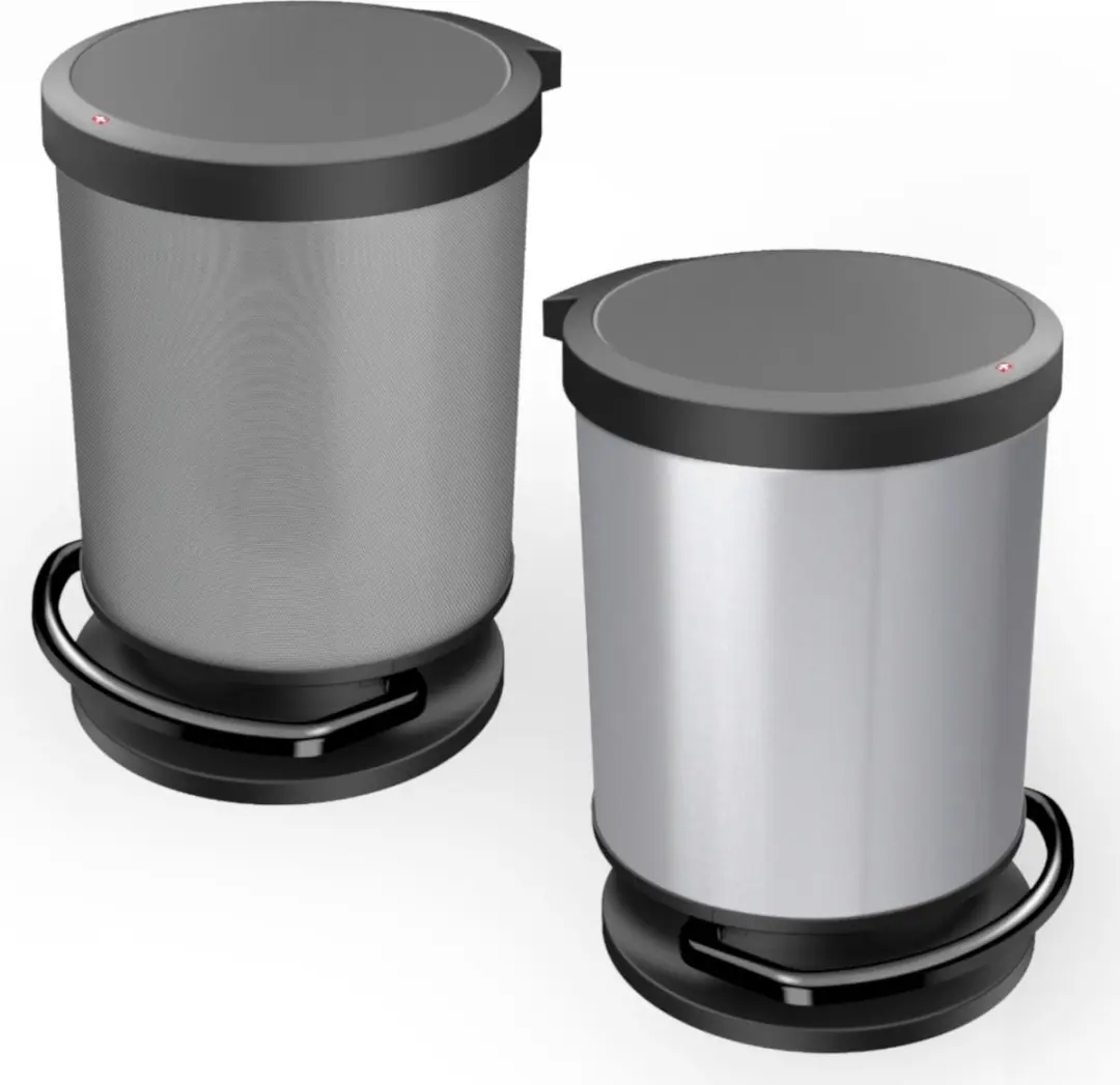 Rotho Paso Pedaalemmer 20L - Zilver Metallic