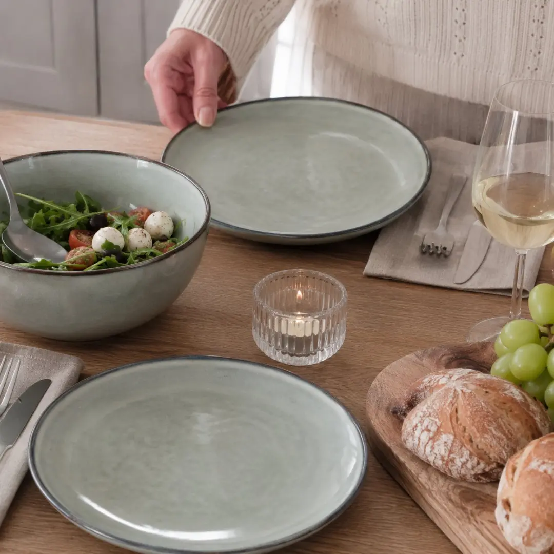 Dutch Rose Organic Dinerbord Ø26,5cm Blauw - Stoneware