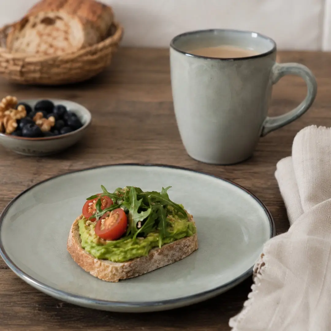 Dutch Rose Organic Dinerbord Ø26,5cm Blauw - Stoneware