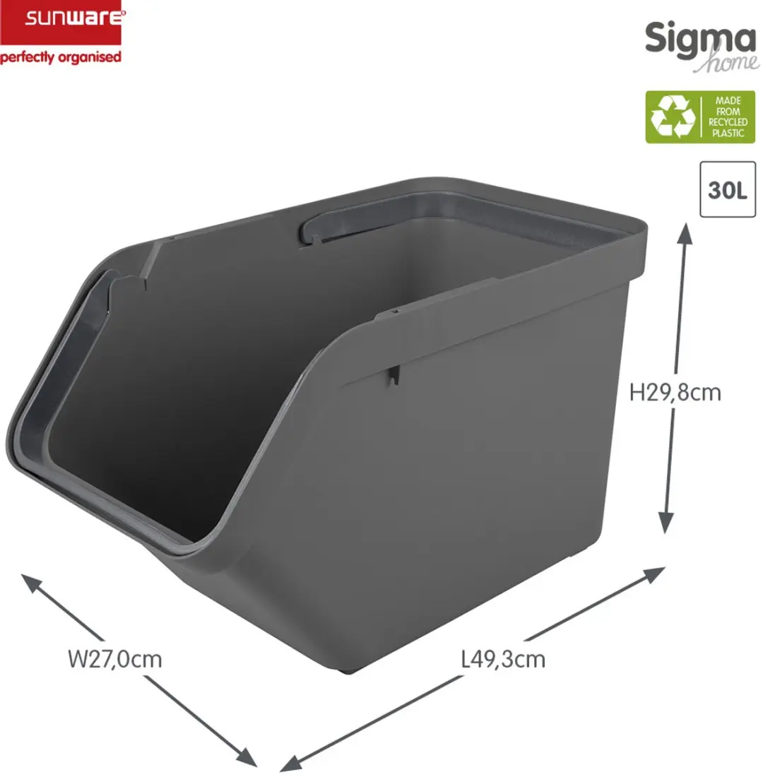 Sunware Sigma Home Prullenbak 30L - Antraciet
