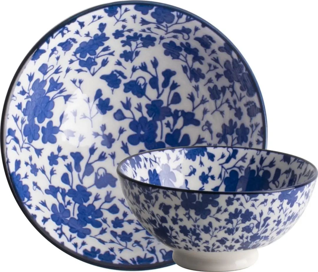 Gusta Schaaltje OTB Floral - 10cm - Blauw