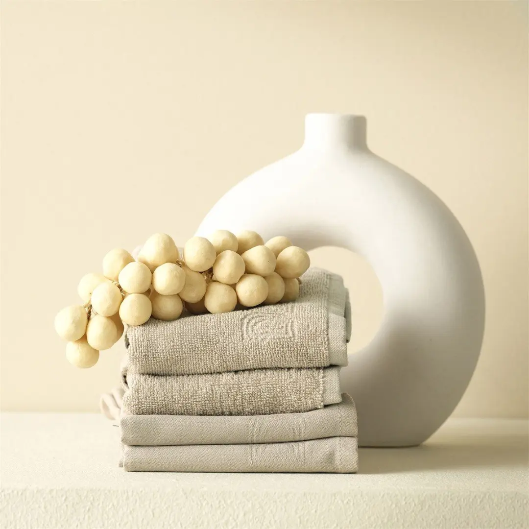 DDDDD Keukendoek Logo Taupe - 6 Stuks 100% Katoen 50x55cm