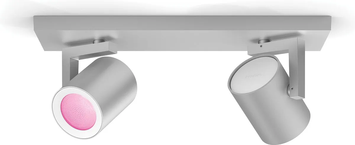 Philips Hue Argenta Opbouwspot 2-spots - Aluminium