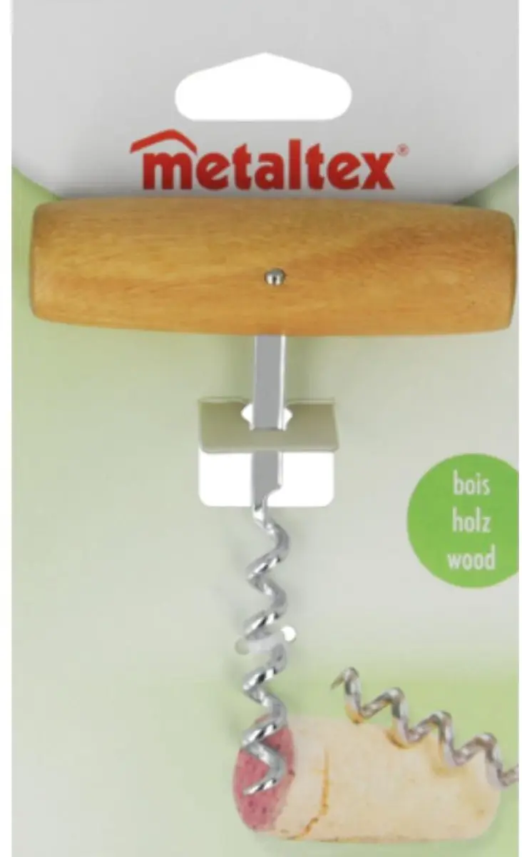 Metaltex Kurkentrekker Hout/RVS 10,5cm