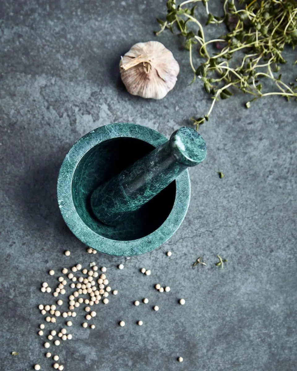 House Doctor Vijzel met stamper Arb 10cm - Groen