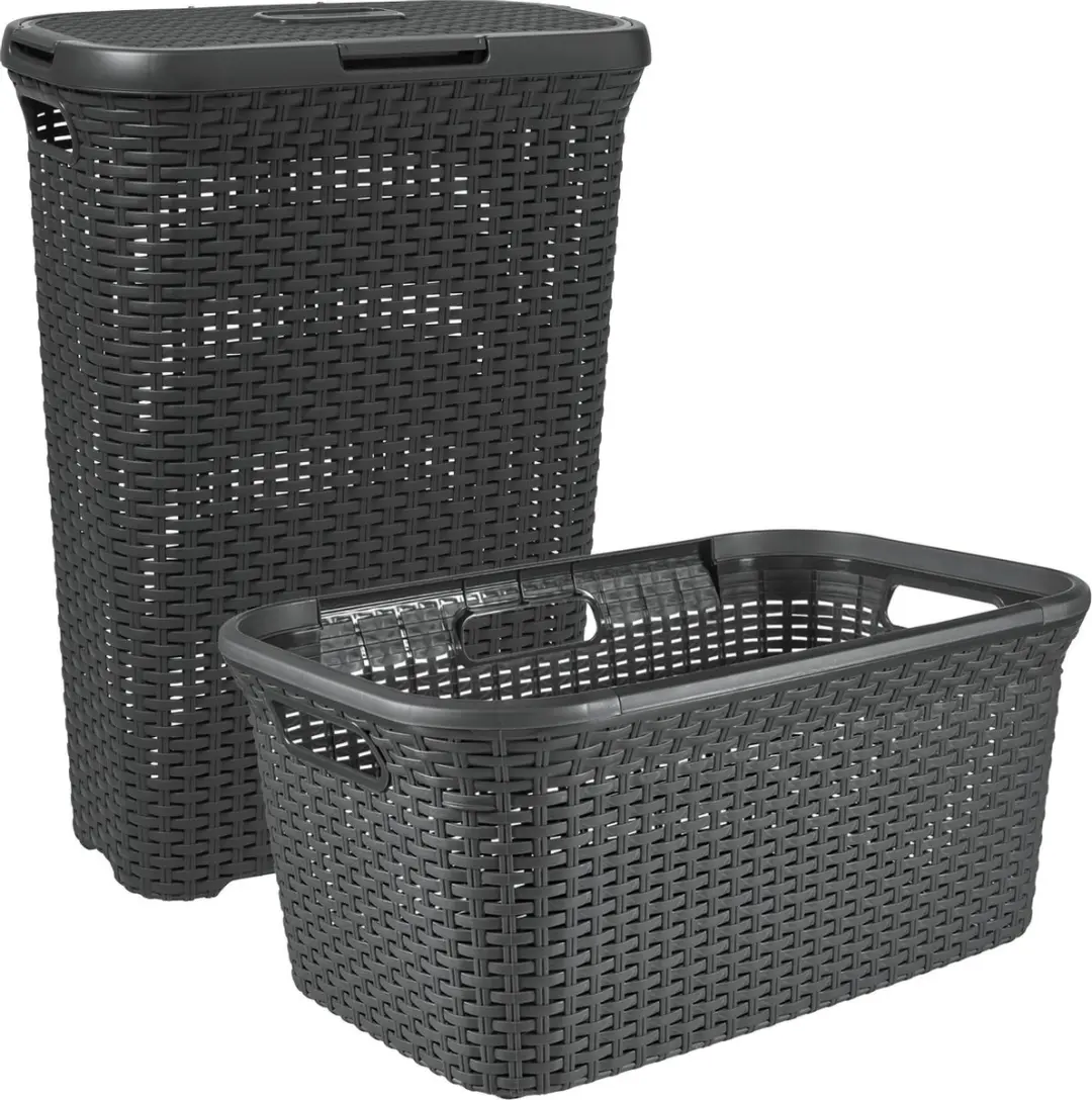 Curver Style Wasmand met Deksel 40L + Wasmand 45L