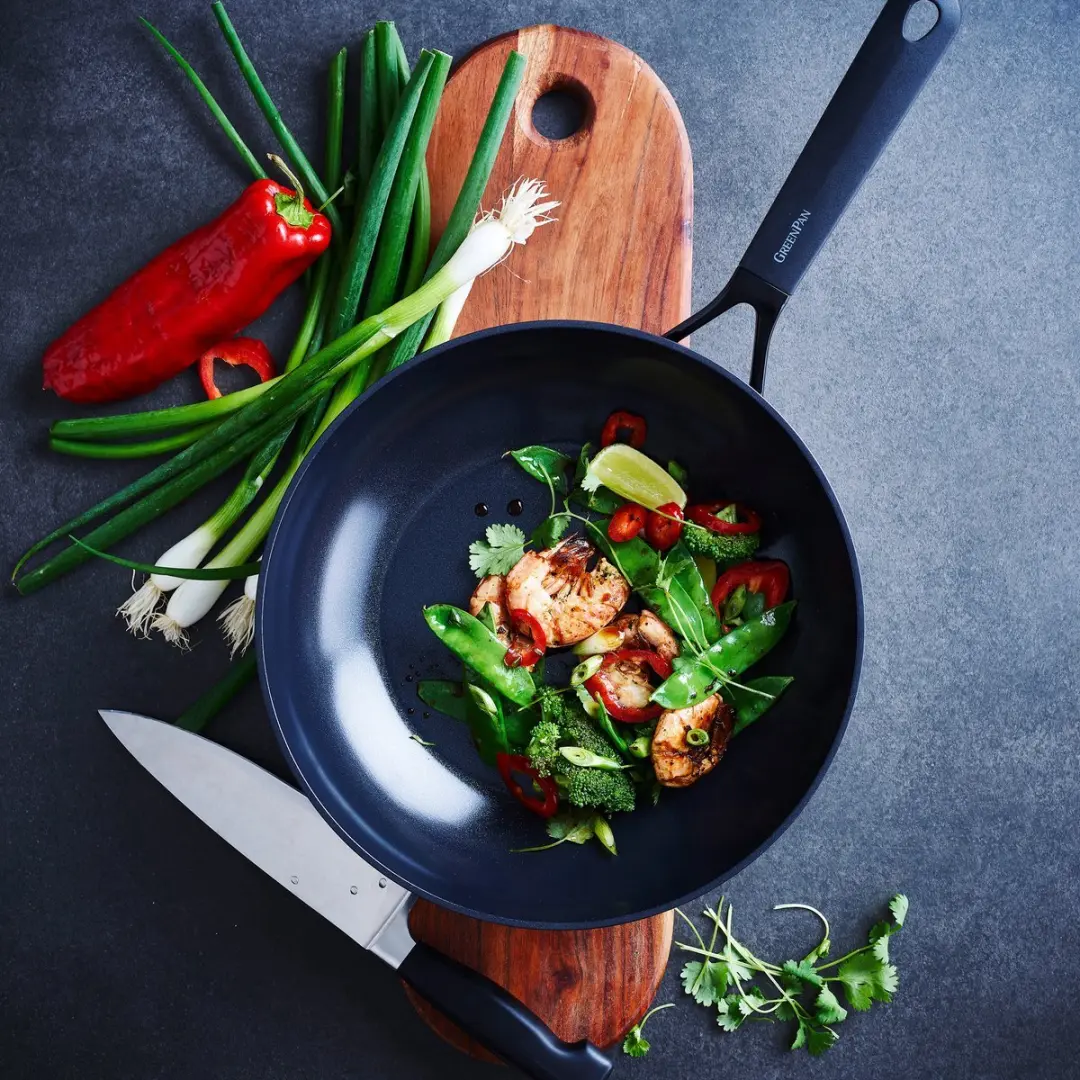 GreenPan Smart Collection Wokpan 28cm - Keramische laag - Zwart