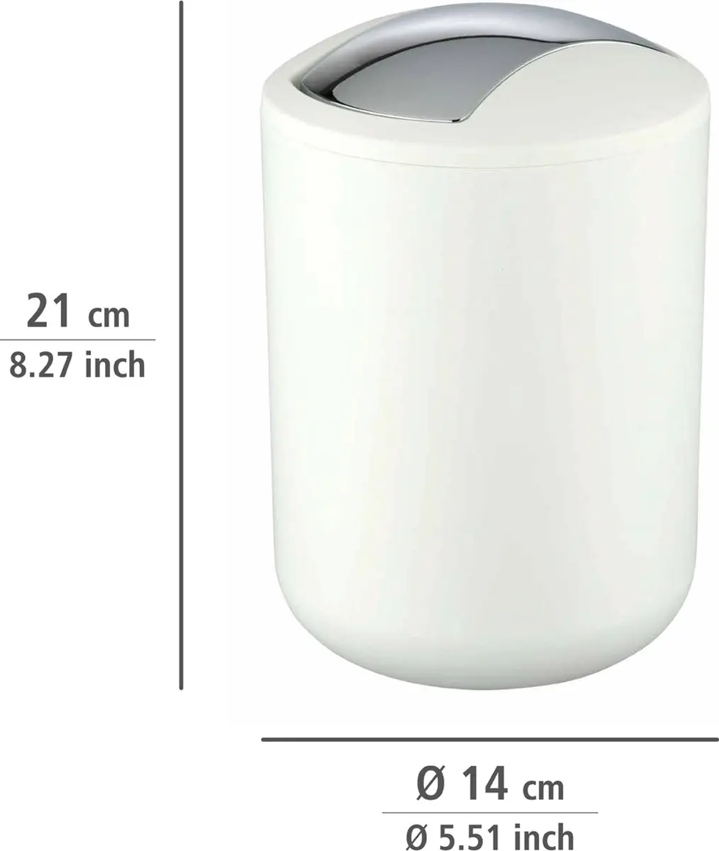 Wenko Brasil Afvalemmer 2L - Wit - MPN 21206800