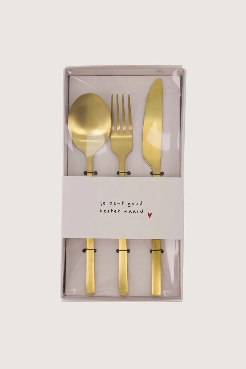 Zusss Bestekset 3-delig - Gold