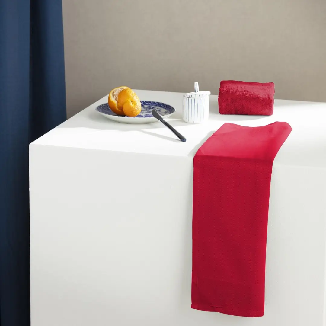 DDDDD Logo Keukendoek 50x55cm - 6 Stuks - Rood