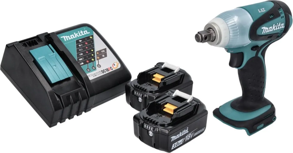 Makita DTW 251 RF Slagmoersleutel 18V 230Nm - 2x 3.0Ah + Lader - afbeelding 2 van 5