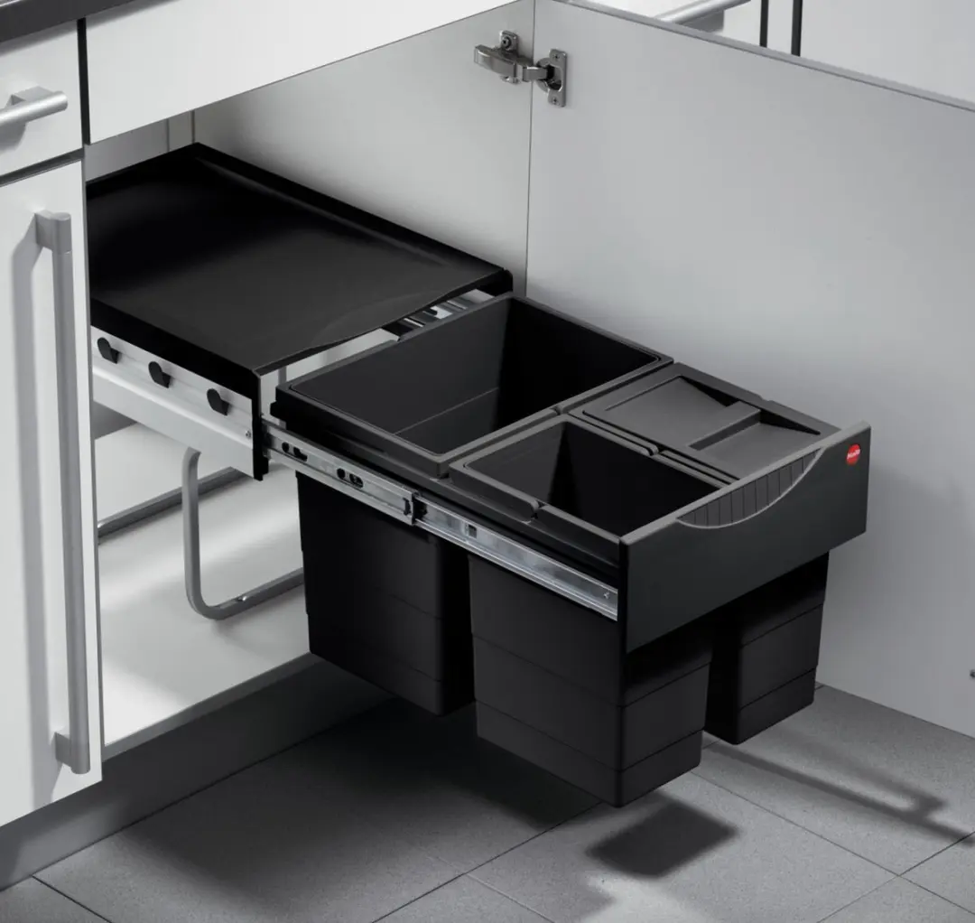 Hailo AS Tandem Inbouw Afvalscheiding 364273 - 35L - Zwart