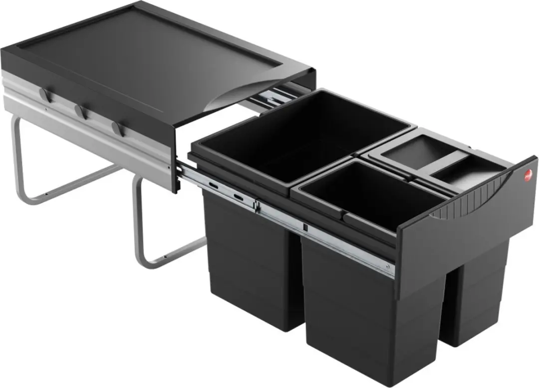 Hailo AS Tandem Inbouw Afvalscheiding 364273 - 35L - Zwart