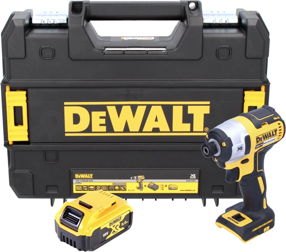 DeWalt DCF887NT Slagmoersleutel 18V 205Nm - 1x 5,0Ah Accu - afbeelding 3 van 5