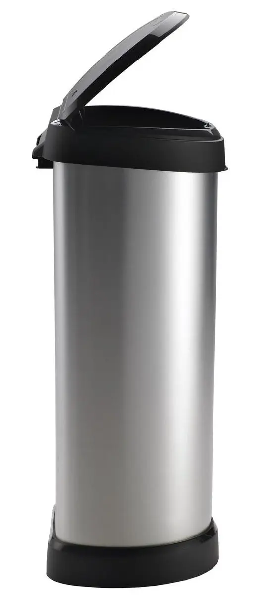 Curver Decobin Push Prullenbak 40L Metallic