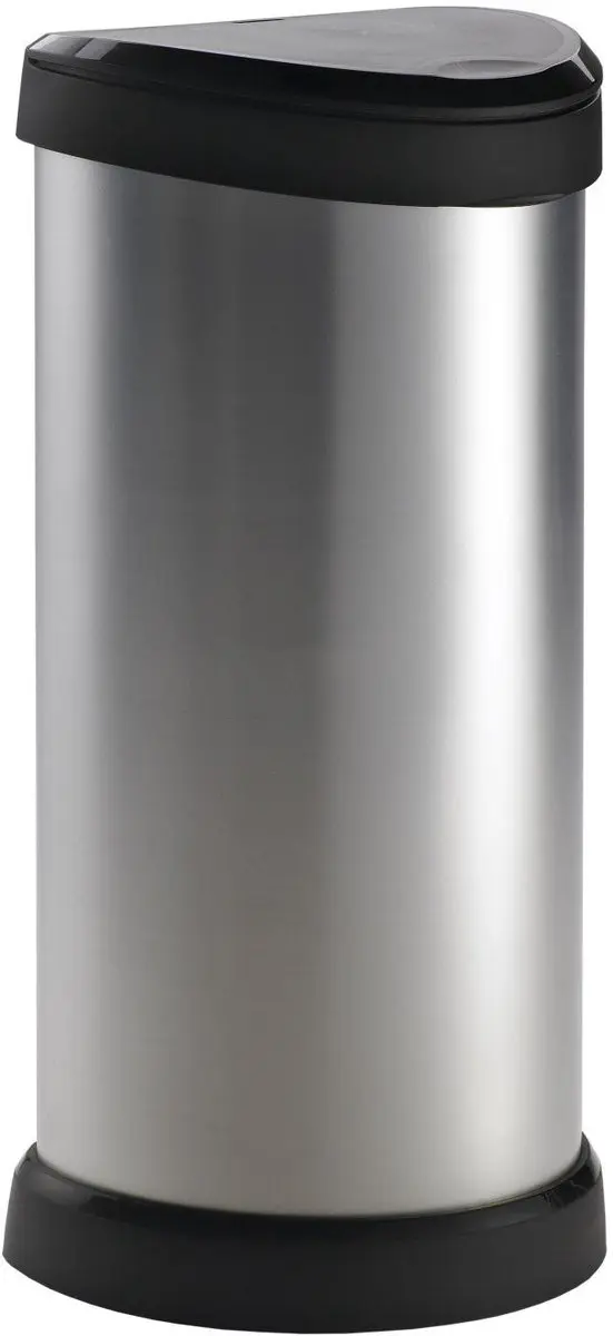 Curver Decobin Push Prullenbak 40L Metallic