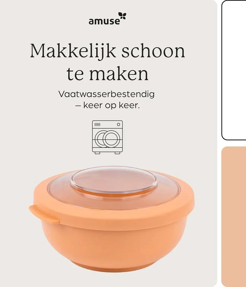 Amuse Tylla Peach Lunchbox 700ml - 2-delig - BPA-vrij