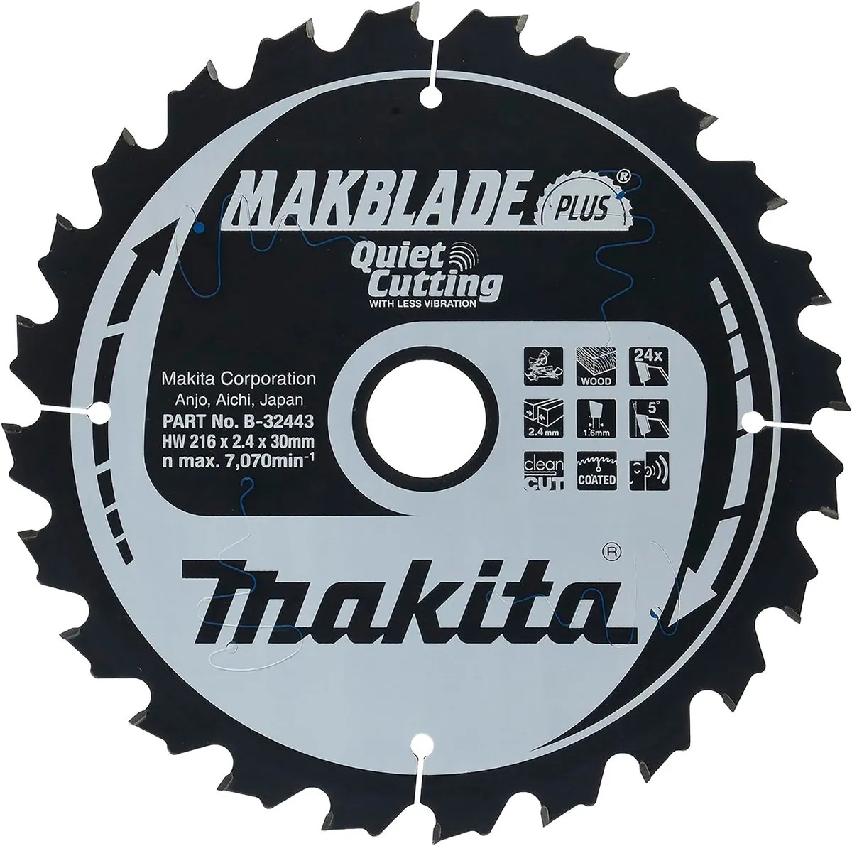 Makita MAKBLADE+ zaagblad 216x30x24Z - B-32443