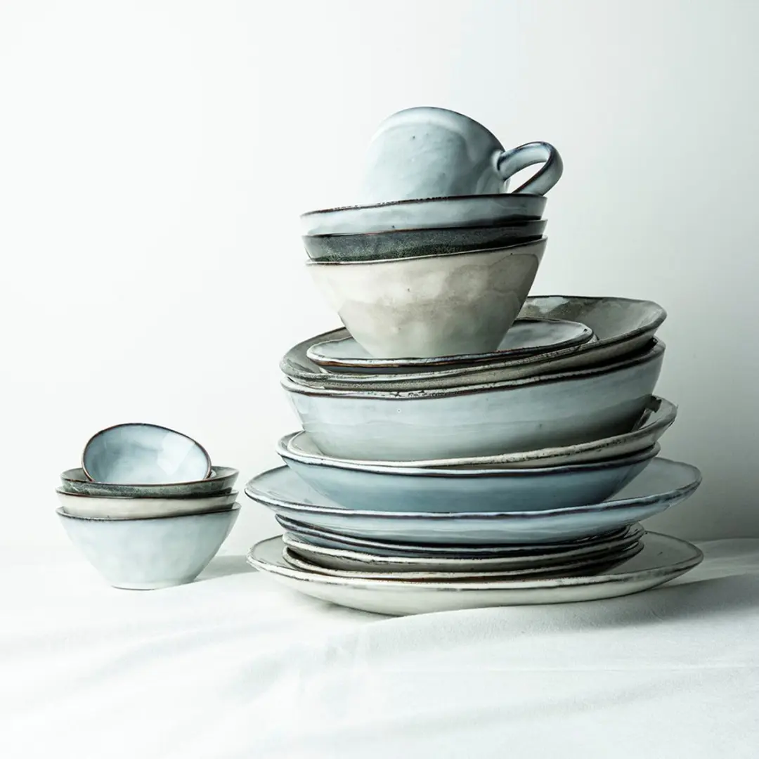 Dutch Rose Organic Set 36-delig Servies - Blauw
