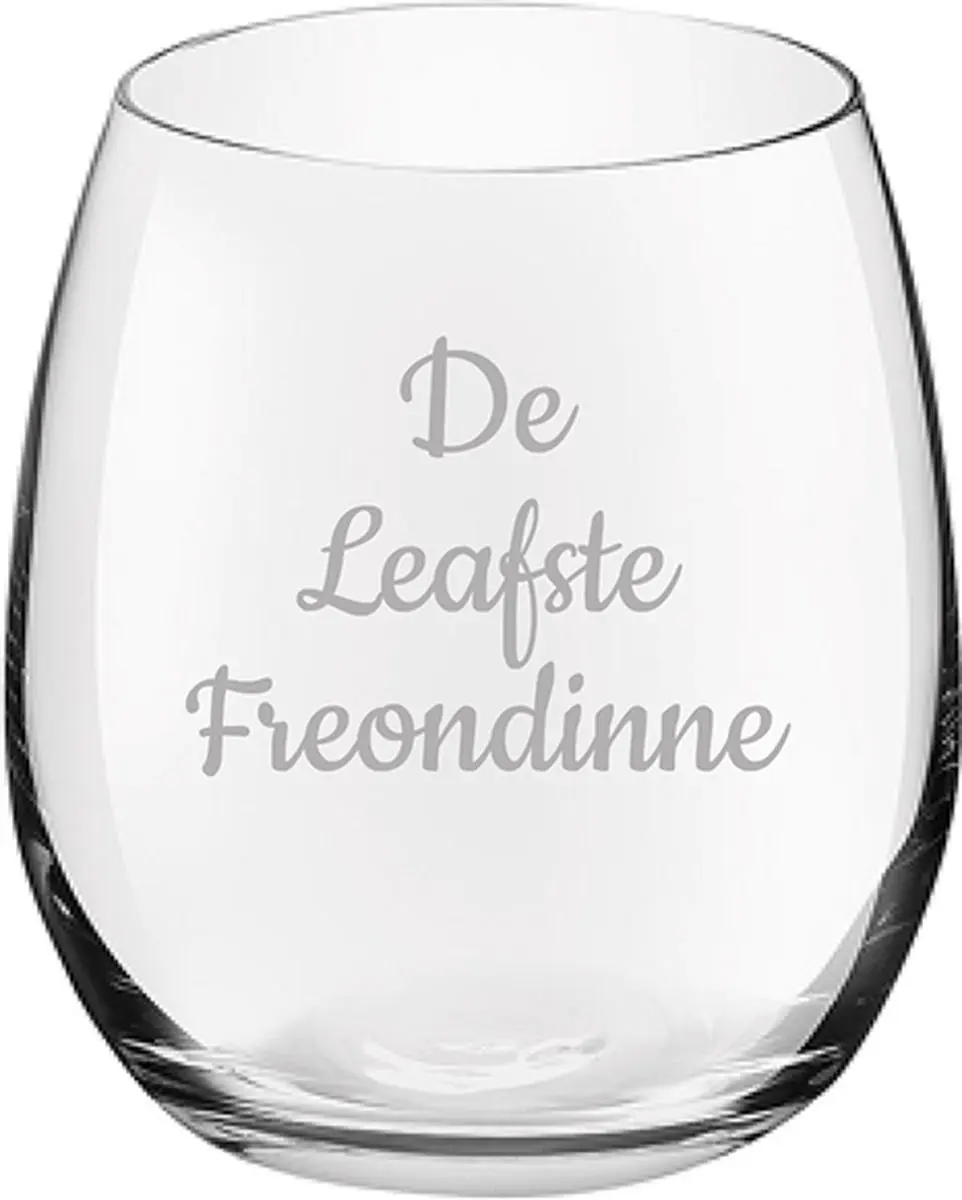 Royal Leerdam Gegraveerd Drinkglas De Leafste Freondinne 39cl
