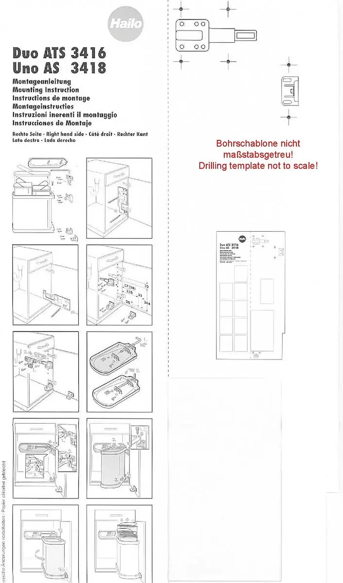 Hailo Inbouw Prullenbak AE341610 - 16L 2x8l - Zwart