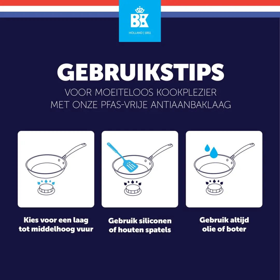 BK Easy Induction Hapjespan 24cm - 3.4L - Zwart