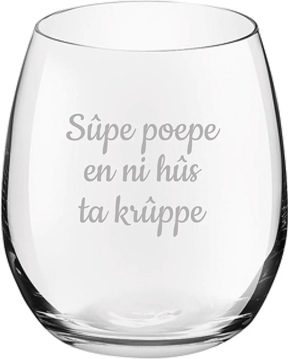 Royal Leerdam Drinkglas Sûpe poepe en ni hûs ta krûppe