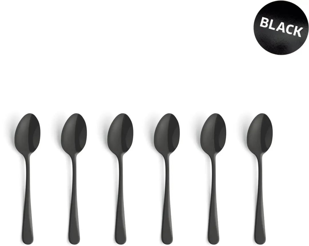 Amefa Austin Vintage Theelepels - 6 Stuks - Zwart