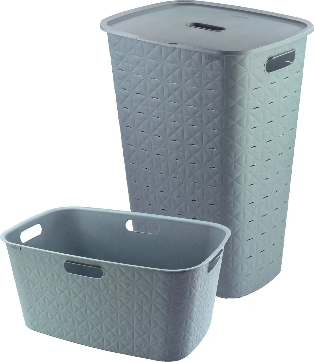 Curver Softex Wasmand met Deksel 56L + Wasmand 45L
