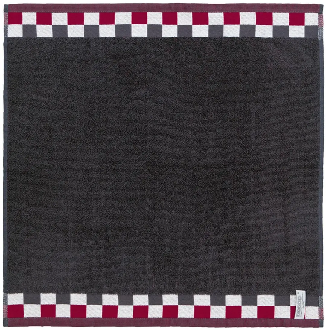 DDDDD Carre Theedoeken & Keukendoeken Set - 4 Stuks - Rood/Antraciet
