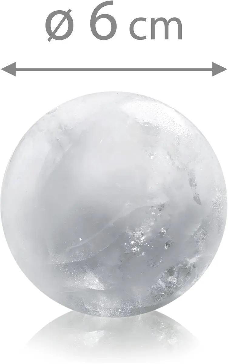 Metaltex IJsblokvorm Siliconen 2 Ballen - 6cm - Grijs