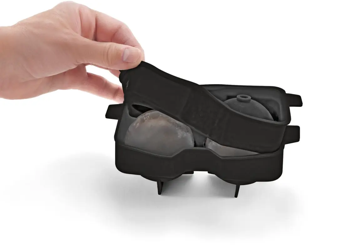 Metaltex IJsblokvorm Siliconen 2 Ballen - 6cm - Grijs