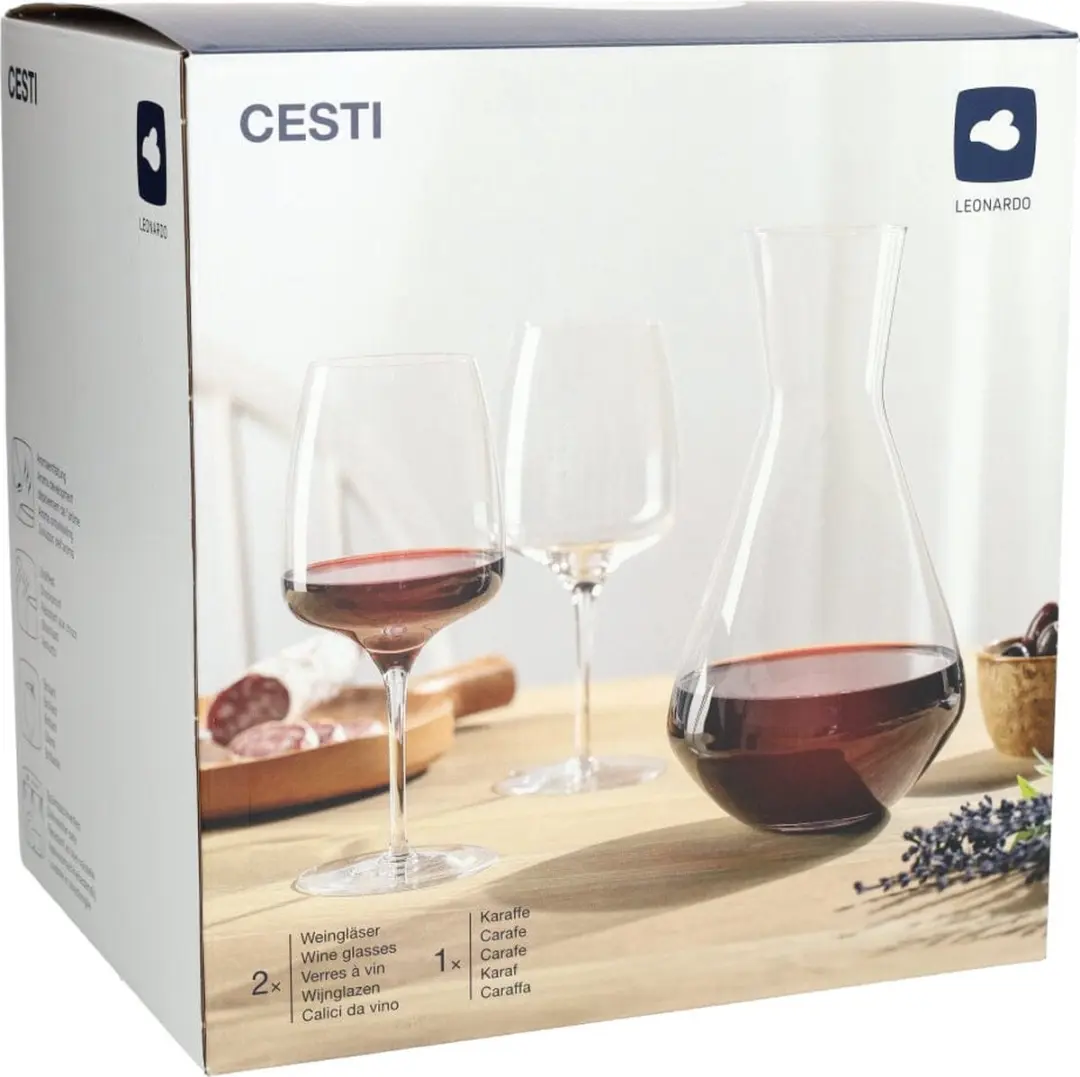 Leonardo Wijnset Cesti 3-delig - 0.50L - Transparant