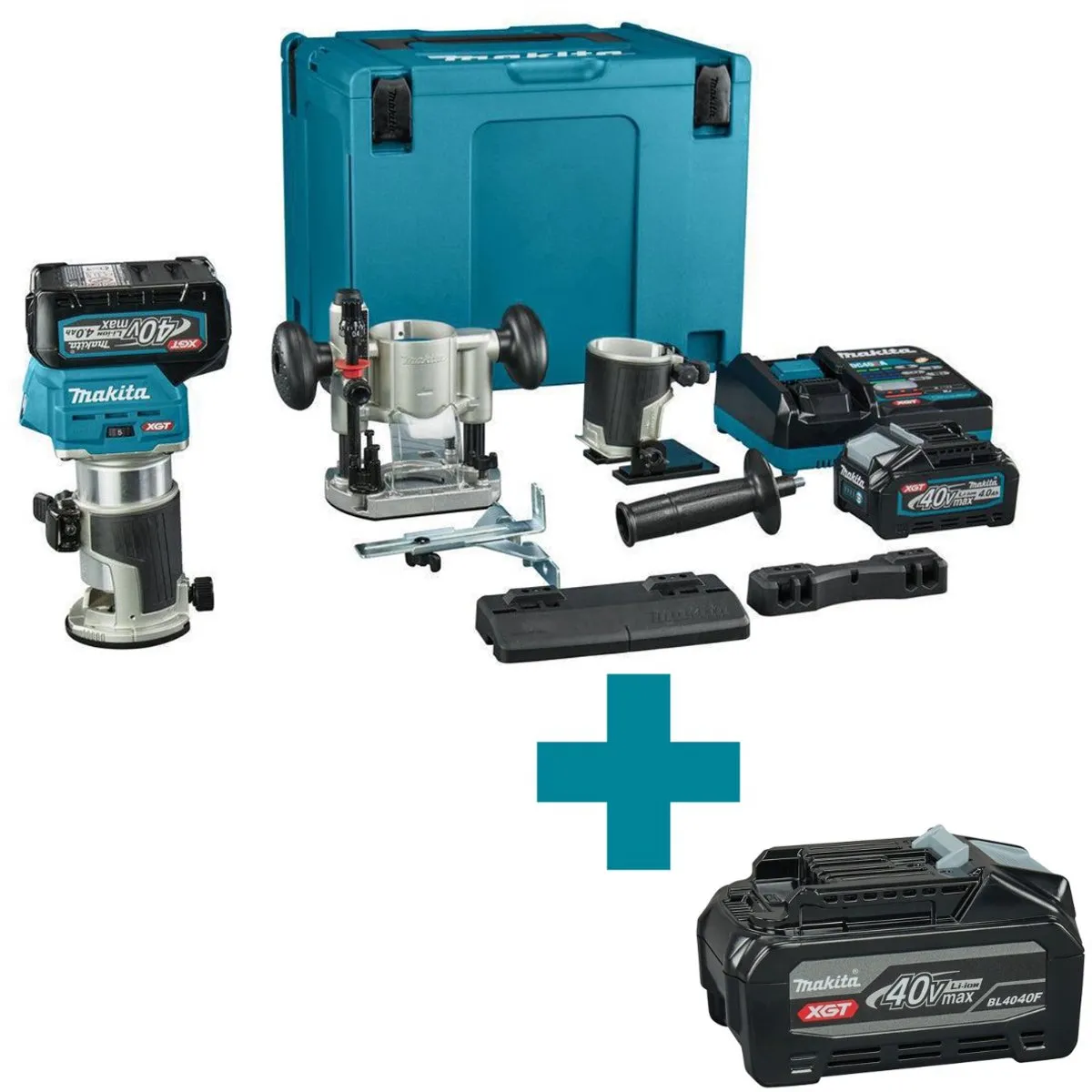 Makita RT001GM206 Accu Boven- en kantenfrees XGT 40V Max