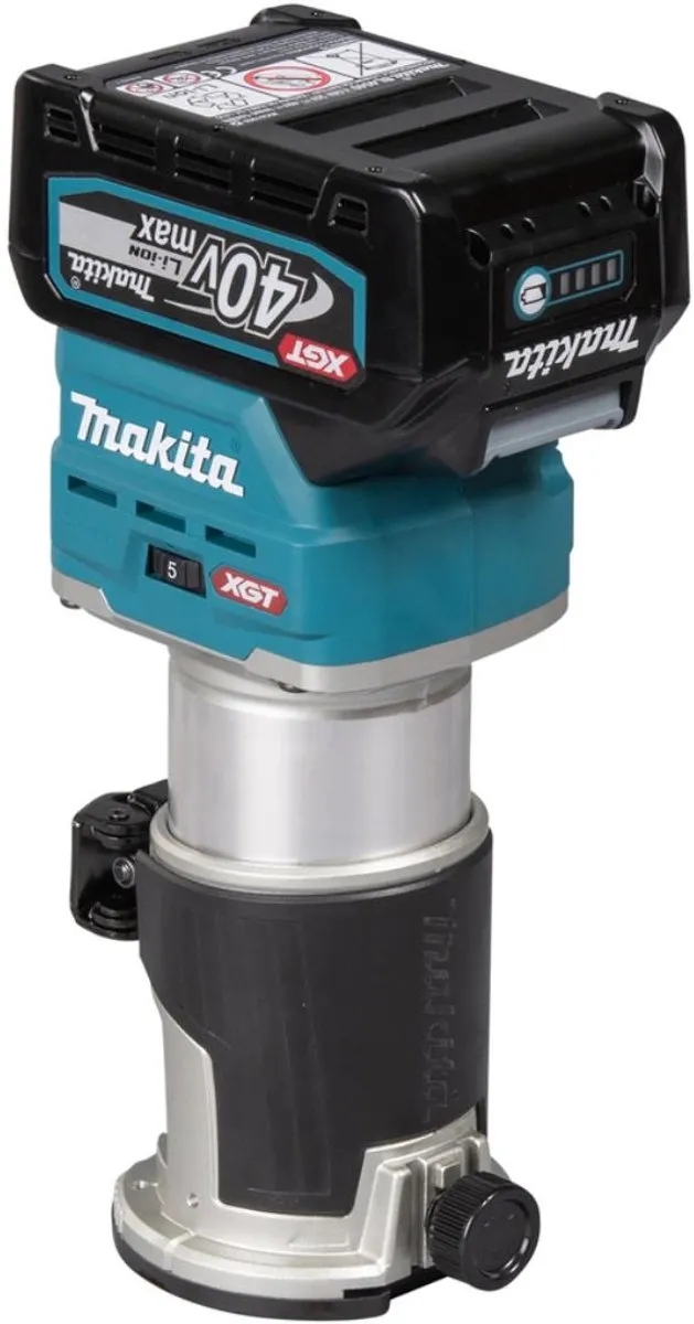 Makita RT001GM206 Accu Boven- en kantenfrees XGT 40V Max - 2x4.0Ah - Zilver/Turquoise