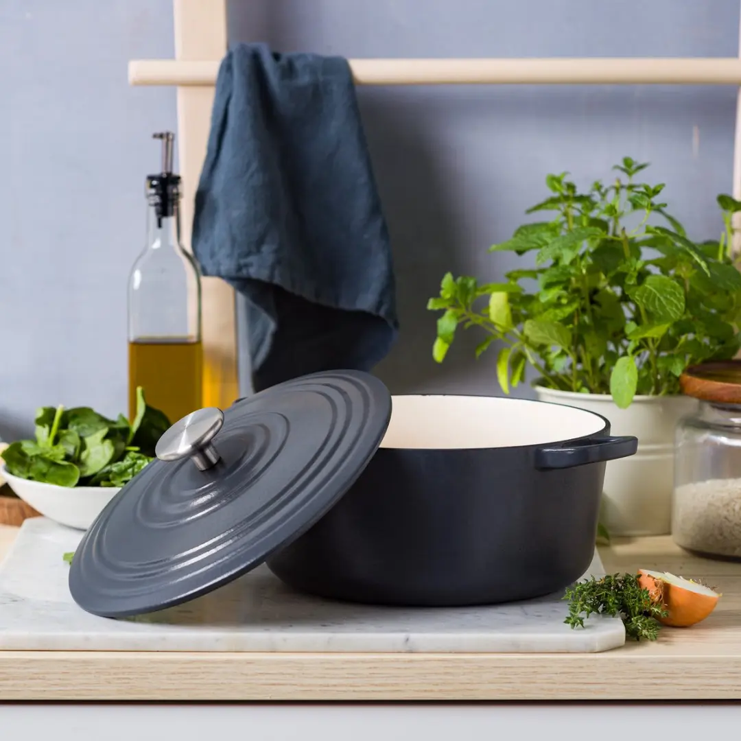 BK Bourgogne Braadpan Gietijzer 24cm - 4.2L - Earl Grey - afbeelding 6 van 6