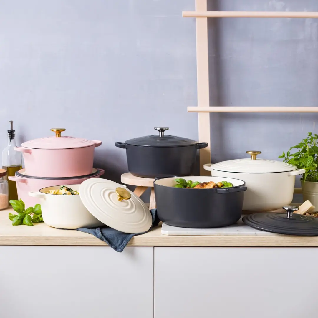 BK Bourgogne Braadpan Gietijzer 24cm - 4.2L - Earl Grey
