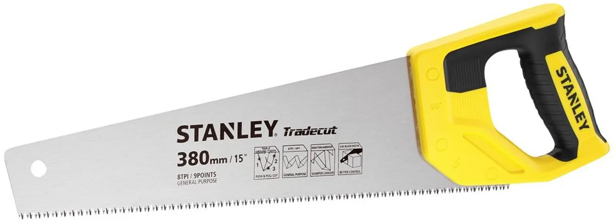 Stanley Houtzaag Tradecut Universal 380mm 8 TPI STHT20348-1
