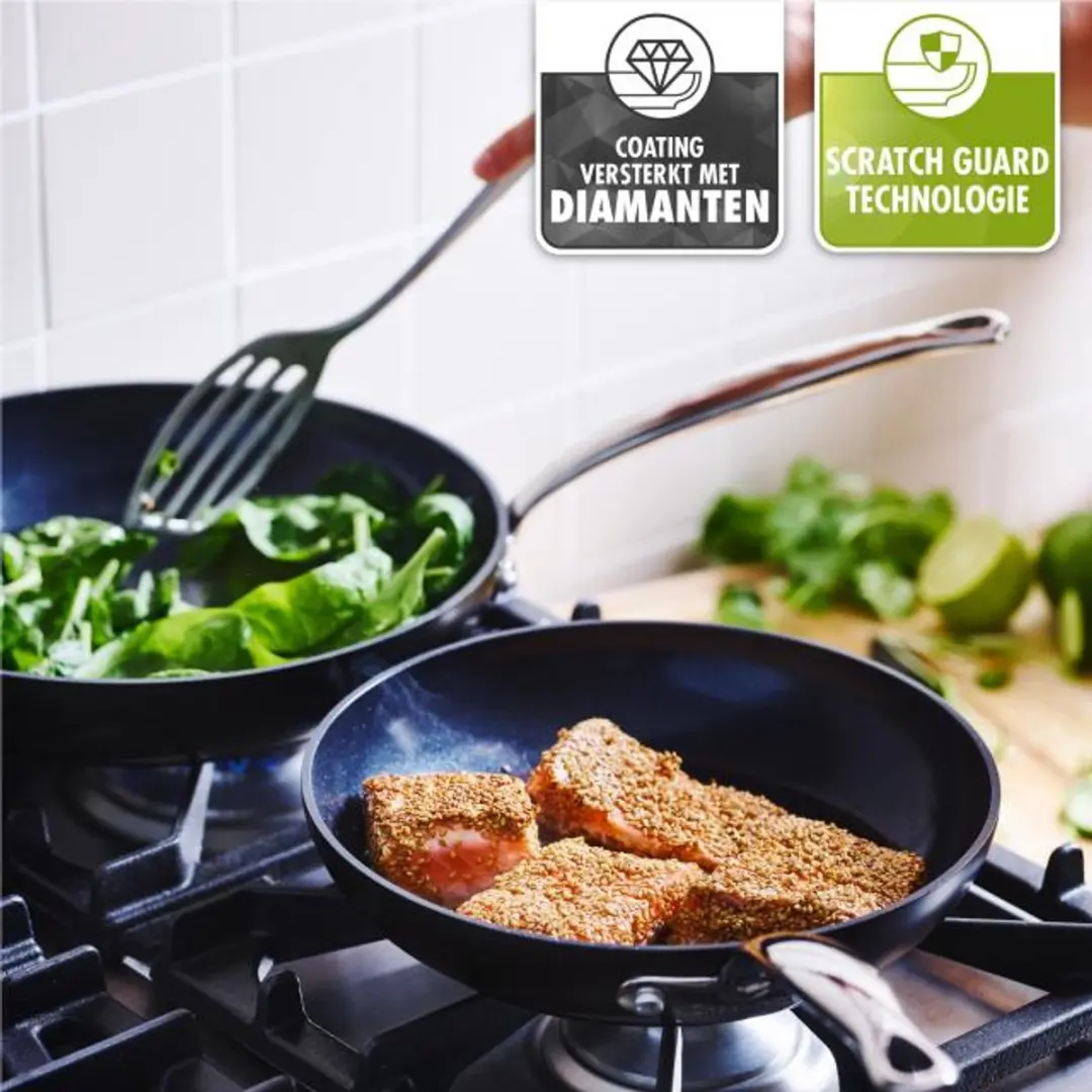 GreenPan Barcelona Pro Hapjespan 28cm - 4,6L - PFAS-vrij - Zilver