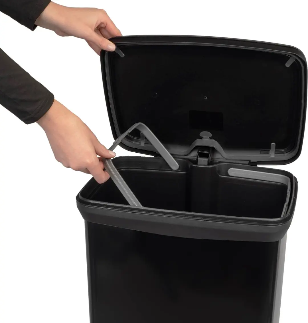 Curver Decobin Prullenbak 50L - 39x29x72cm Zwart - afbeelding 6 van 6