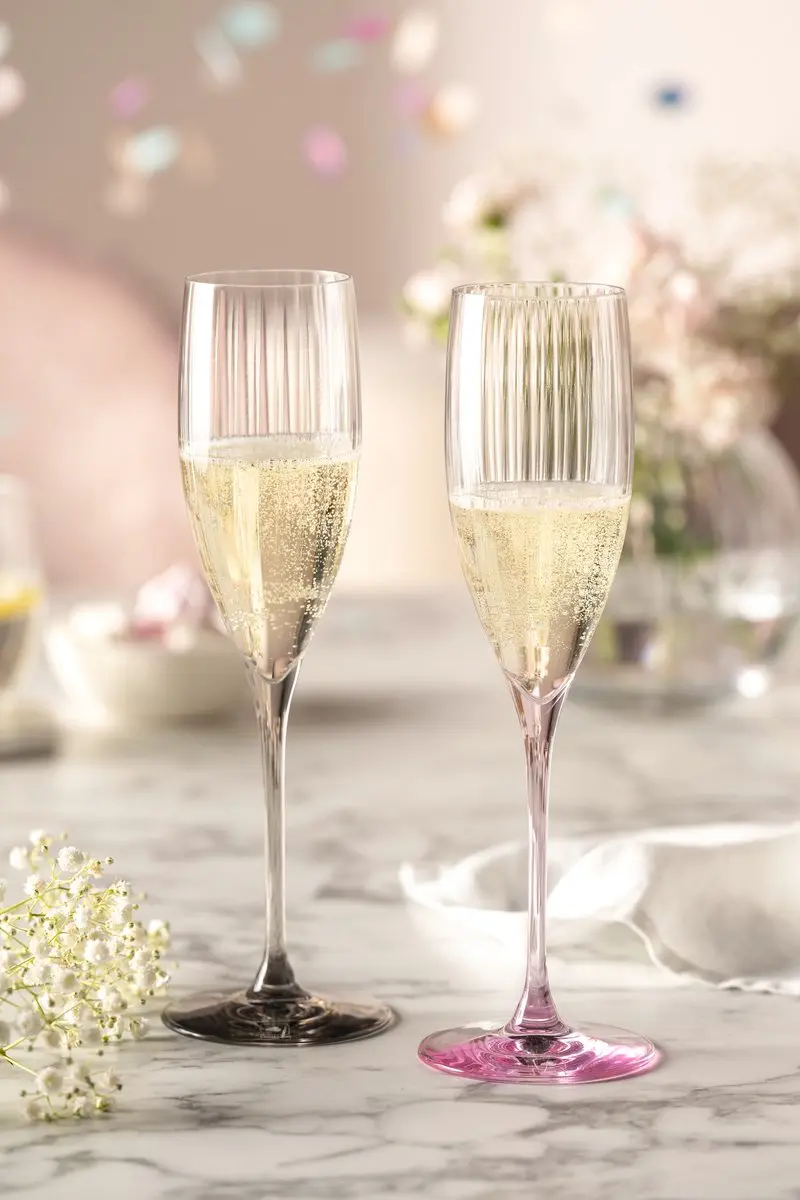 Leonardo Poesia Champagneglas 250ml - Grijs - Set van 6