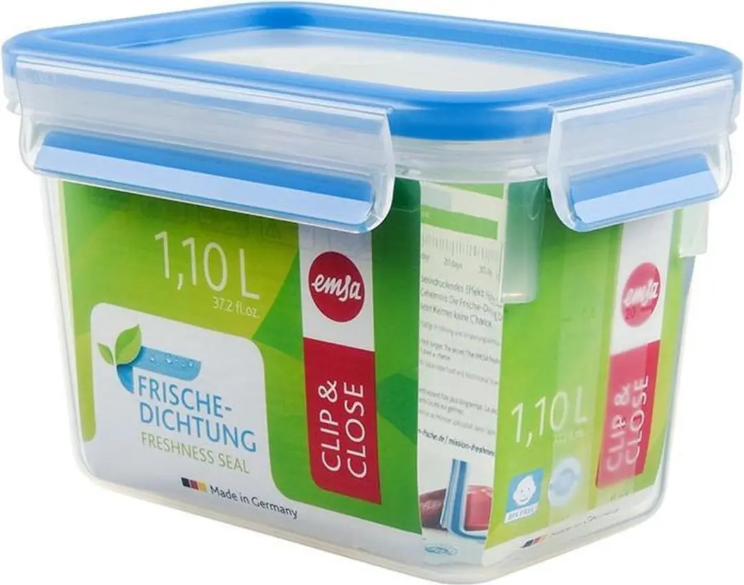Emsa Clip & Close Vershouddoos 1,1L - Transparant