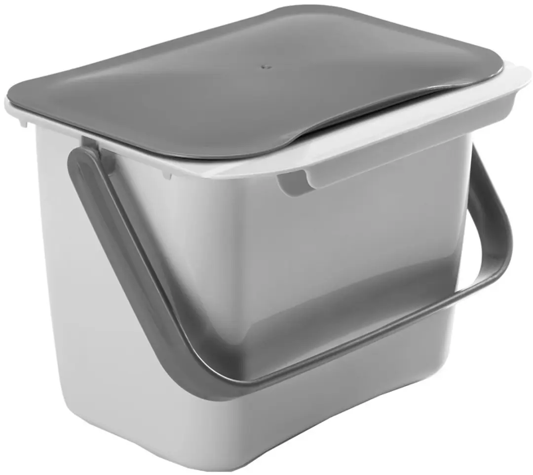 Metaltex Bio-Afvalemmer Bintex met deksel 4L grijs