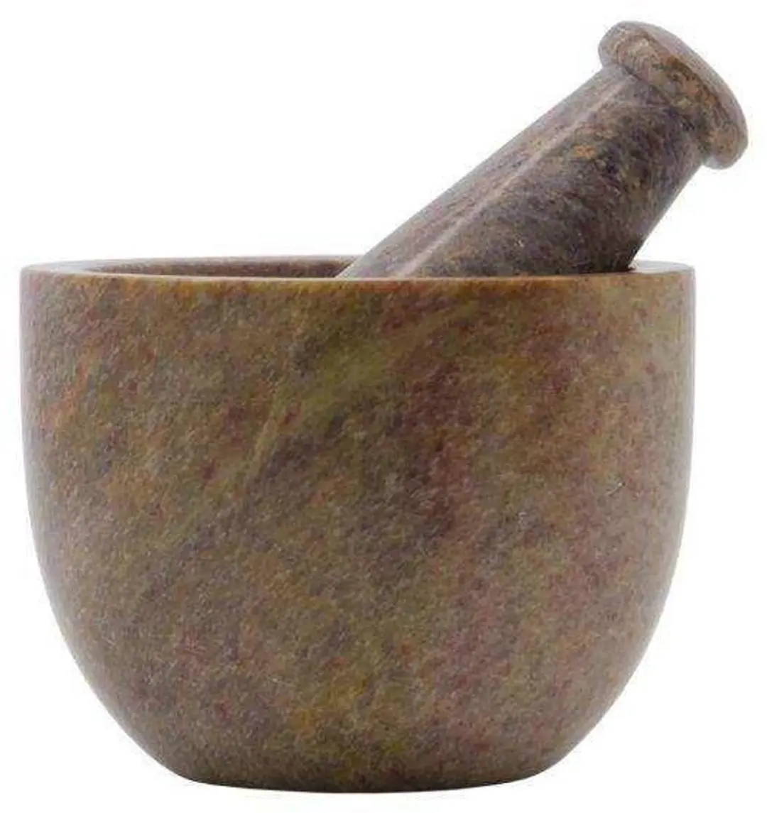 House Doctor Vijzel met stamper 10cm - Arb bruin
