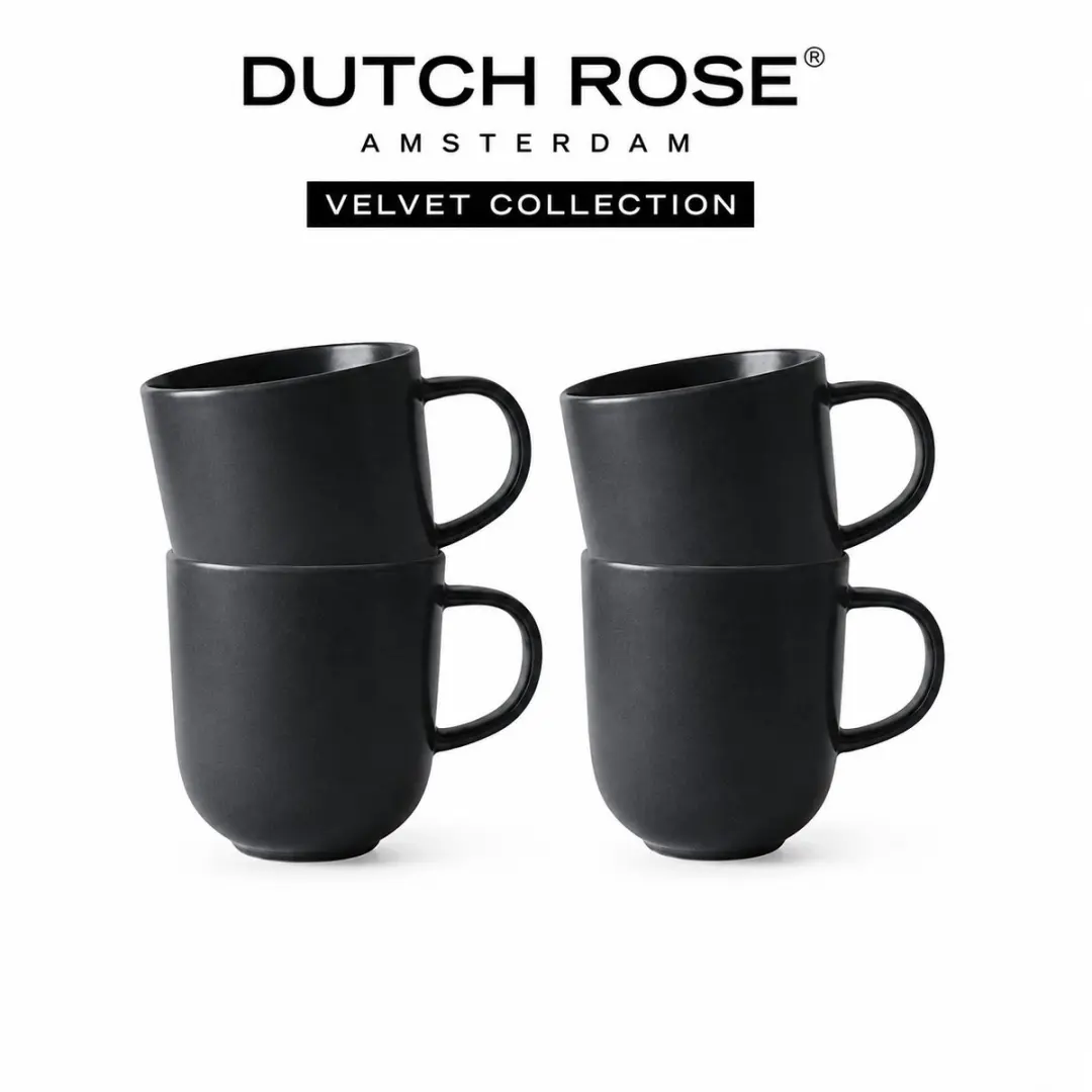 Dutch Rose Velvet Set 4 Bekers