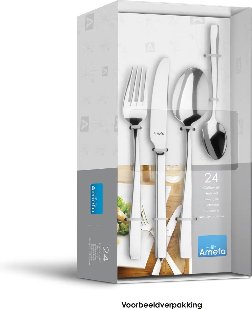 Amefa Colorado Bestekset 24-delig - 6 Personen - Zilver