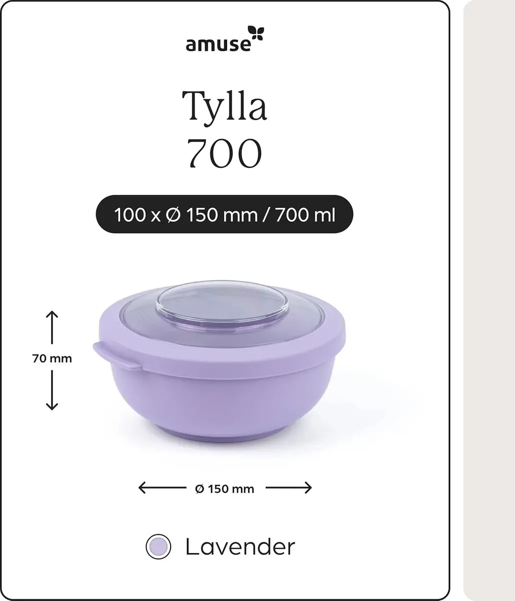 Amuse Tylla Lavender Lunchbox 700ml - Paars