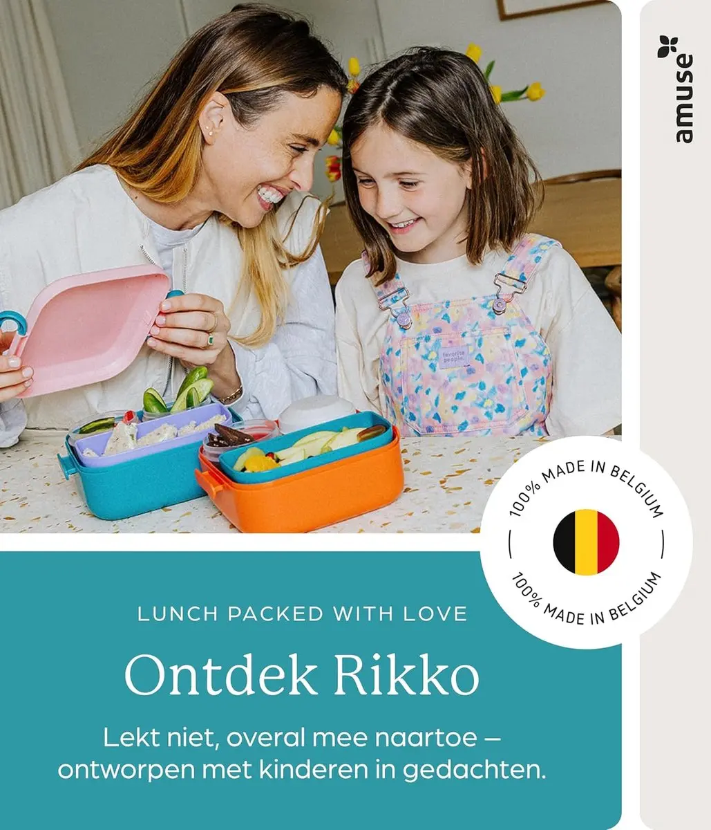 Amuse Rikko Oat Snackbox - 3x Snackdoosjes 185ml - BPA-vrij