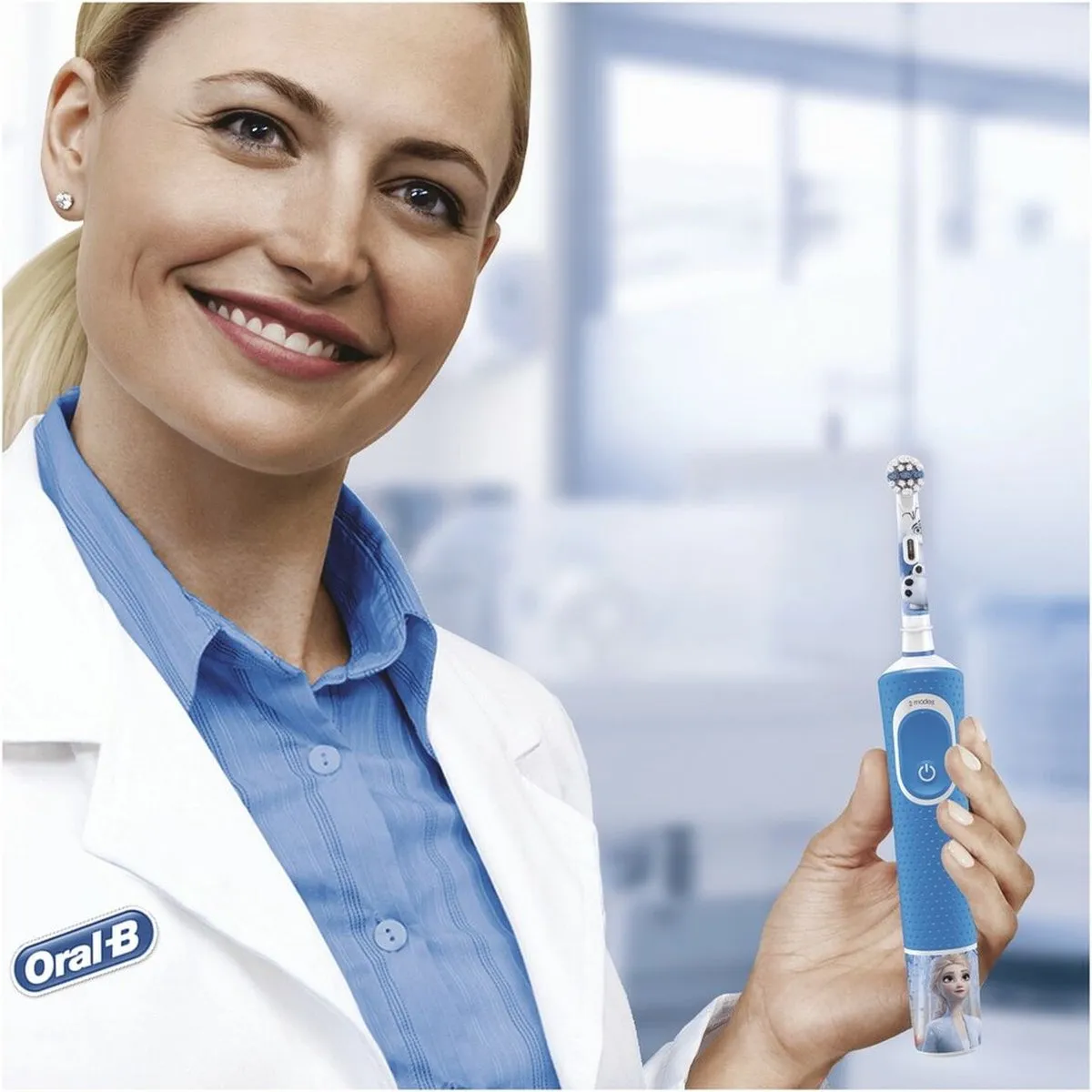 Oral-B Disney Frozen Opzetborstels - 4 Stuks - Roze/Blauw