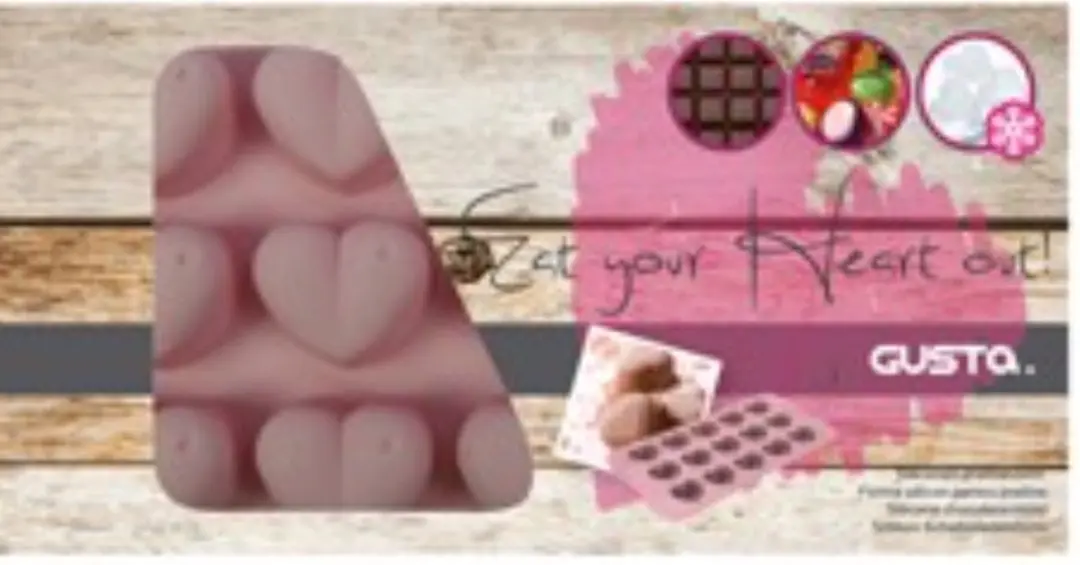 Gusta Silicone Pralinenvorm Hartjes